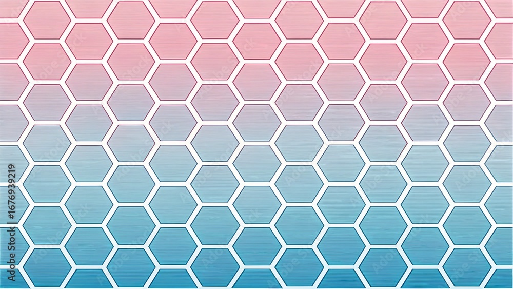 Poster honeycomb pattern with gradient colors seamless geometric background design for wallpaper and fabric