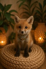 Obraz premium Enchanted Baby Fox Portrait