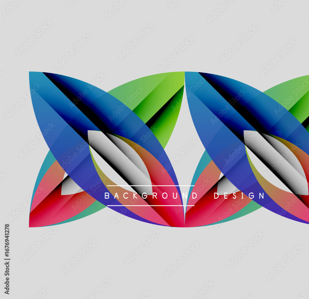 Aufkleber abstract colorful shapes overlap, creating dynamic visual effect. modern design elements suggest inn