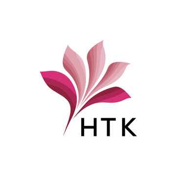 HTK Modern Floral Abstract Logo Design, HTK Later Logo, Creative Botanical Brand Identity
