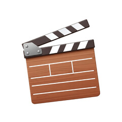 Fototapeta premium Classic Wooden Film Clapperboard for Movie Production and Filmmaking.