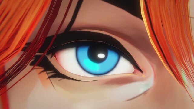 Anime Girl Eye Blink Loop Animation
