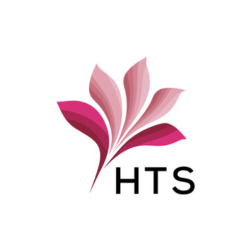HTS Modern Floral Abstract Logo Design, HTS Later Logo, Creative Botanical Brand Identity
