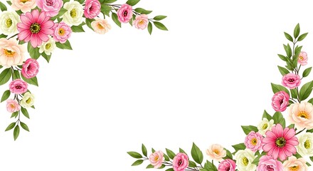 Naklejka premium Floral Border Design.