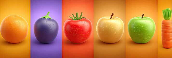 Vibrant Fruits and Vegetables