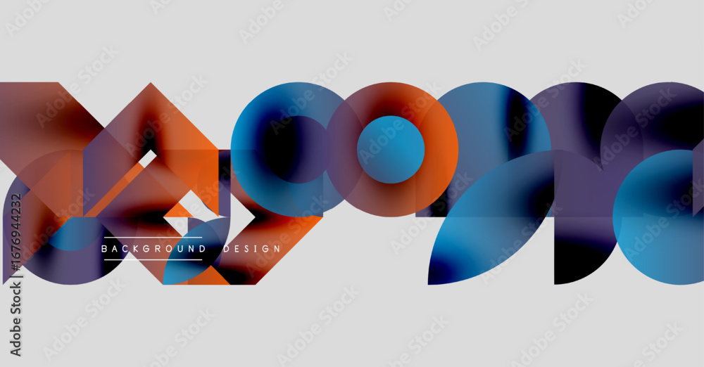 Aufkleber abstract colorful design features dynamic shapes, gradients. text reads background design. modern ae