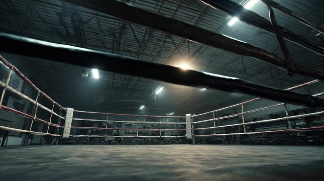 Empty main event boxing ring combat sports competition professional