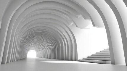 Abstract White Tunnel