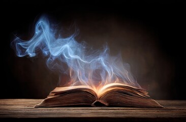 Mystical Book with Emanating Energy