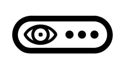 Eye symbol for password visibility toggle security