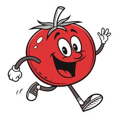 Fototapeta premium tomato funny icon