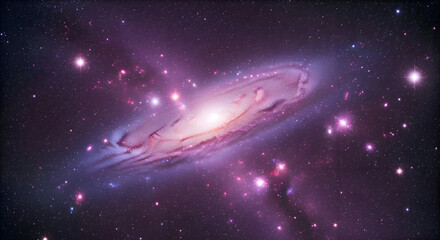 Galaxy Cluster and Stars in Deep Space