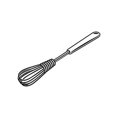 Whisking Wonder: A sleek wire whisk, a culinary companion for every kitchen.