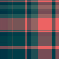 Poster check tartan seamless, rustic texture fabric textile. London vector background plaid pattern in red and dark colors.
