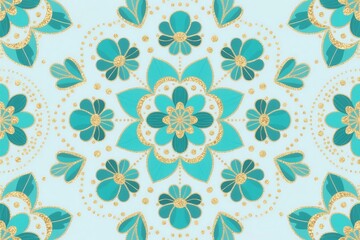 Floral seamless pattern with decorative flowers and leaves for vintage textile and wallpaper design