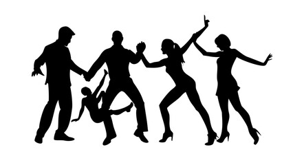 Professional dancer performing a ballet pose silhouette graceful