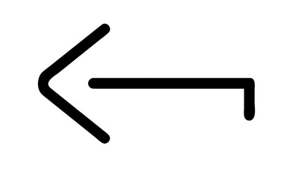 Simple arrow pointing left direction navigation