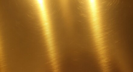 Brushed gold metal texture with dramatic vertical light streaks
