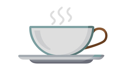 Steaming Cup and Saucer beverage hot drink