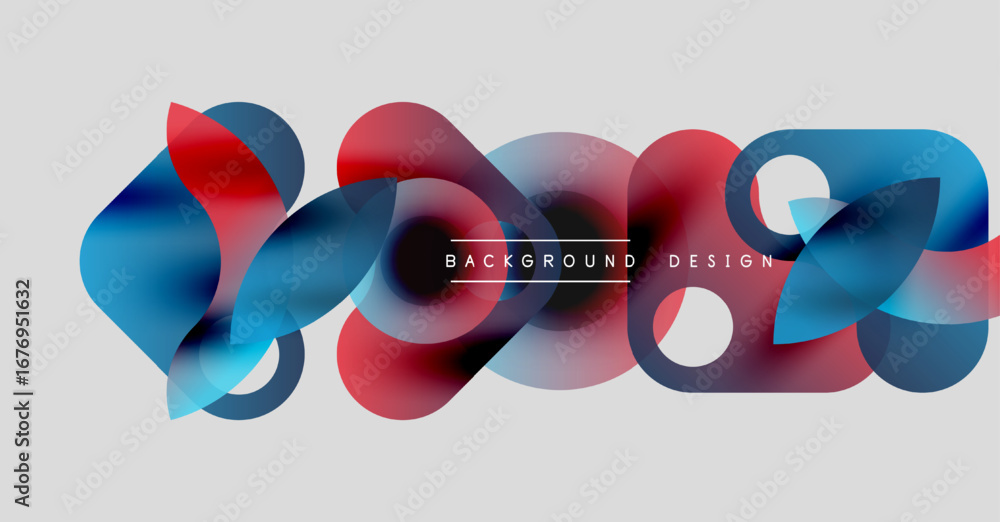 Poster abstract fluid shapes, vibrant colors, modern design. overlapping layers create dynamic visual effec