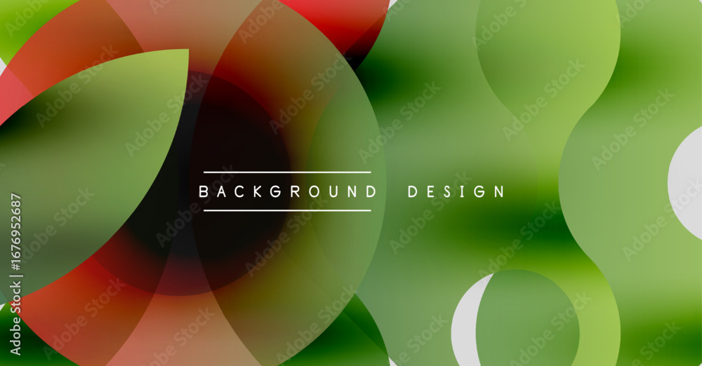 Aufkleber abstract fluid shapes overlap, creating vibrant color gradients. text reads background design center