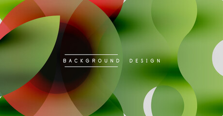 Obraz premium Abstract fluid shapes overlap, creating vibrant color gradients. Text reads background design centered within composition. Modern aesthetic.