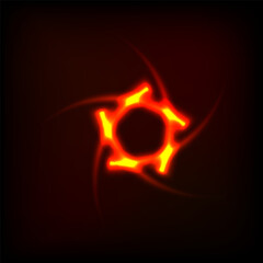 Glow Colorful Abstract Star Vector Object orange red 