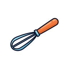 Culinary Whisk: A brightly colored whisk with a sturdy handle, perfect for whisking up delicious culinary creations.