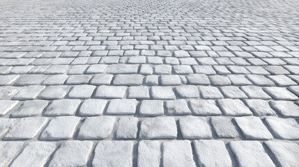 Clean light cobblestone tile texture with subtle tonal variation used in high-end product scenes and studio render environments