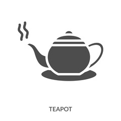 Teapot Icon Line Style. Design Vector Illustration