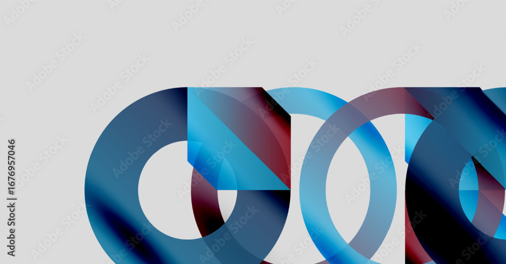Aufkleber abstract design features overlapping colorful circles. gradient shades create depth, modern aestheti