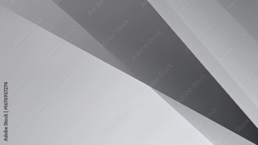 Poster abstract white planes intersect with angled light creating a stark minimalist look