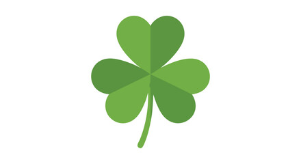 Vibrant Shamrock Emblem: A Symbol of Irish Heritage and Auspicious Charm, Presented with Grace and Simplicity for Festive Celebrations