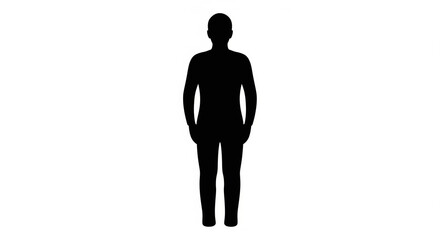 Full body silhouette of a standing adult man with hands in pockets on an isolated transparent background, representing an anonymous individual or human presence.