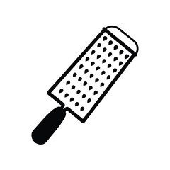  Grater Close-up: A line art illustration depicts a grater, showcasing its simple and functional design, ready for any culinary task. 