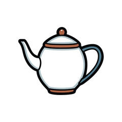 Simple Teapot: A minimalistic teapot illustration, ready to pour warmth and hospitality.