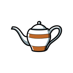 Teapot Illustration: A simple teapot illustration, evoking the warmth and comfort of a homely tea session.