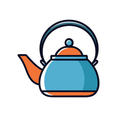 Elegant Kettle Illustration: A sleek, modern kettle, in a minimalist style, perfect for adding a touch of sophistication to any project. 