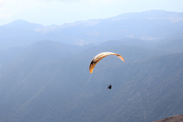 paragliding in the turkish mountains