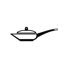 Classic Frying Pan Icon: A stylized illustration of a frying pan, meticulously crafted with clean lines. This timeless symbol encapsulates the essence of cooking, a versatile tool for culinary art.