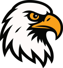 Eagle Mascot Scalable SVG Vector Graphic with Editable Paths and Layers for Web, UI Design, Digital Art, and Print Applications