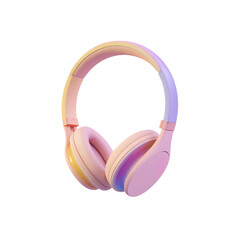 Vibrant wireless headphones radiate modern style on transparent isolated backdrop