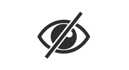 Data privacy visualization: Icon representing censored vision and blocked information access against sensitive content requiring redaction to uphold