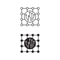 Machine thinking technology icon sign symbol design vector