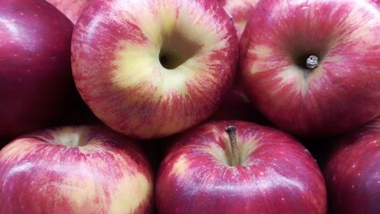 red apples on white background