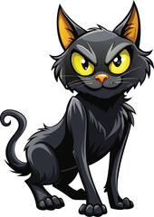 Spooky Halloween T-Shirt Design , Witch, Pumpkin, Skeleton, Ghost, Bat Silhouettes Isolated on White Background