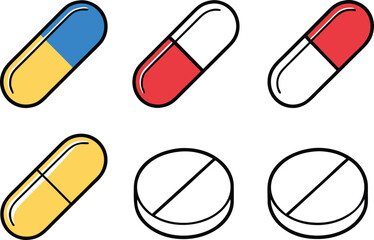 Abstract medical illustration with healthcare symbols and scientific elements in vibrant colors