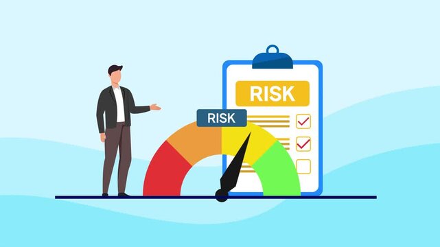 Risk Management concept. Full length animation illustration. High quality 4k footage - Powered by Adobe