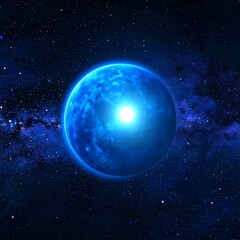 Blue planet in space