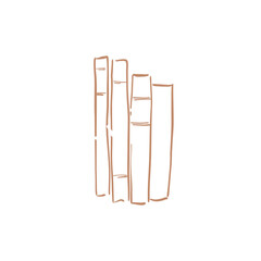 Minimalist Line Art Book Illustration – Reading & Literature Clipart